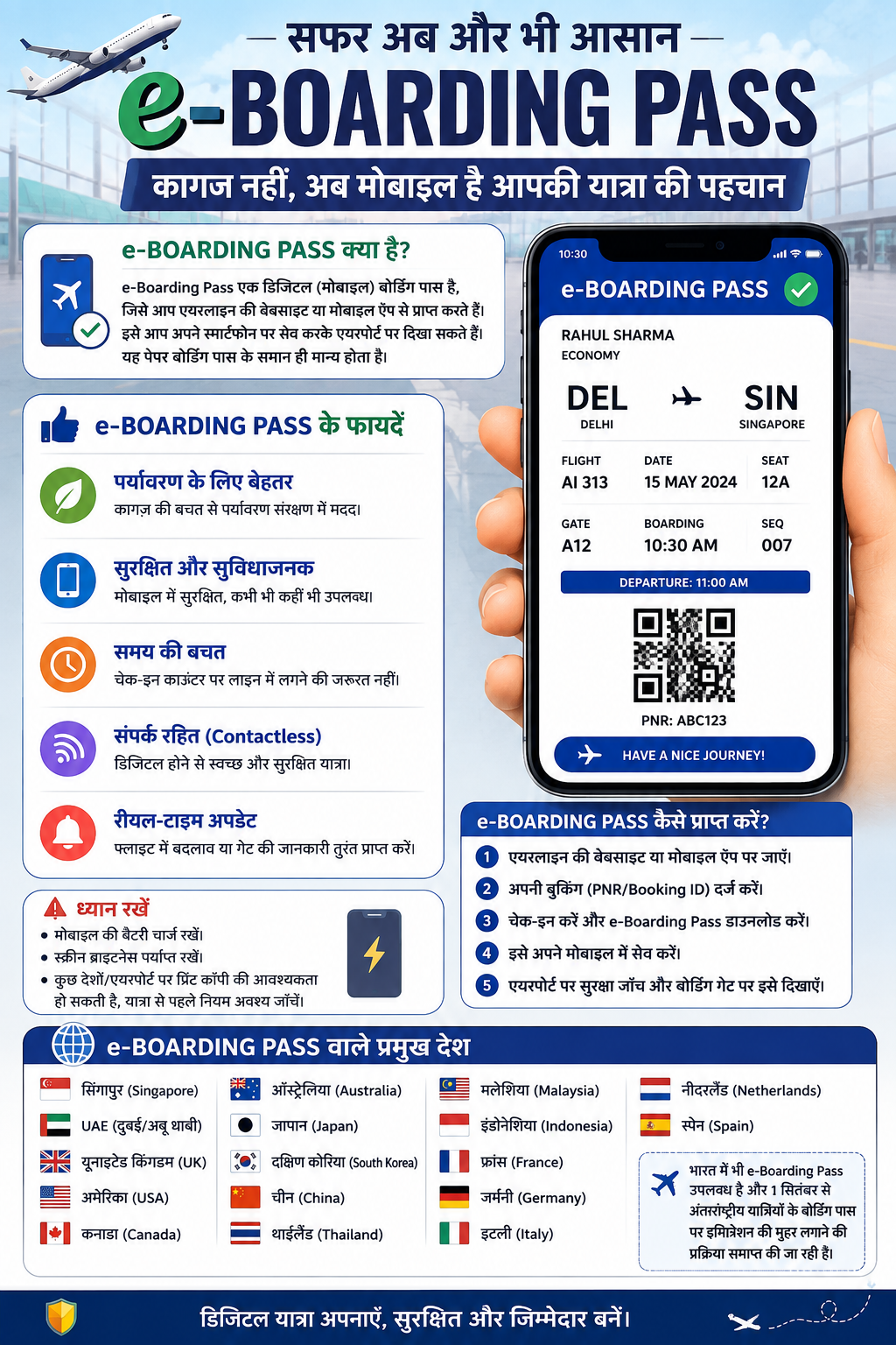International Flights e Bording pass